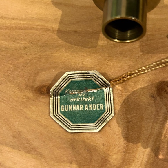 Brass and Glass Flowers Candleholder - Gunnar Ander Ystad Metall Schweden - Picture 5 of 6